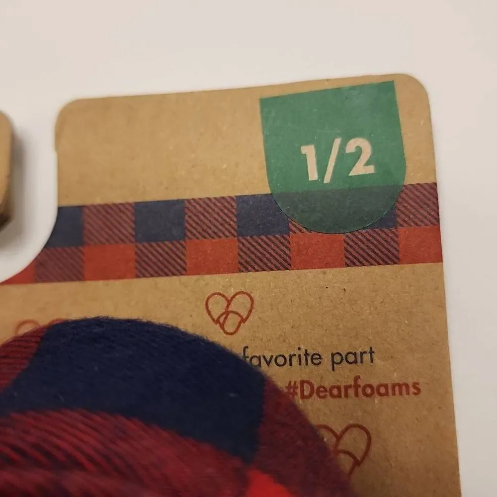 Dearfoams Cozy Comfort Memory Foam Infant Buffalo Plaid Slippers